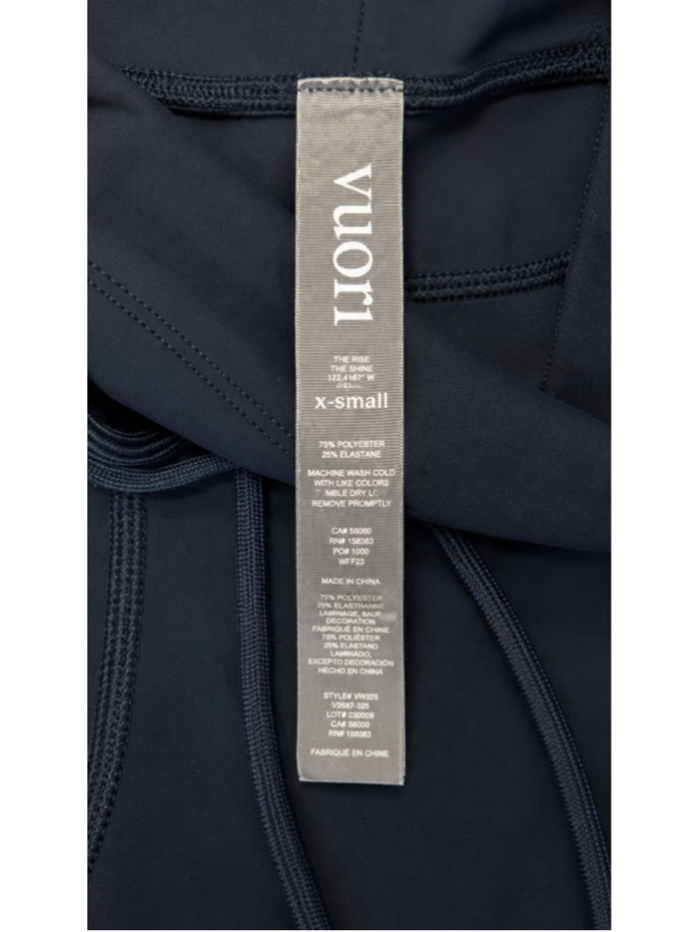 Vuori The Rise The Shine Leggings XS Black Camo High Rise Pockets - Picture 4 of 8